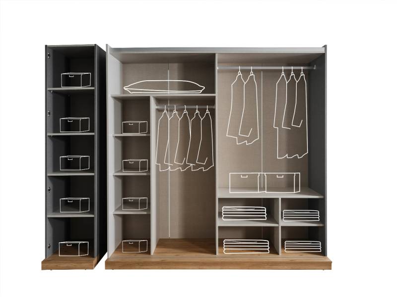 Спален комплект Asya с гардероб с плъзгащи врати - Спални комплекти