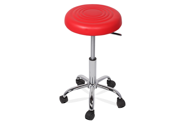 Табуретка с колелца Carmen 3075 - червен