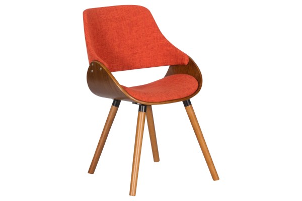 Трапезен стол Carmen 9973 - орех / оранжев