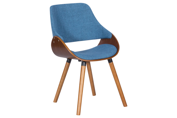 Трапезен стол Carmen 9973 - орех / син