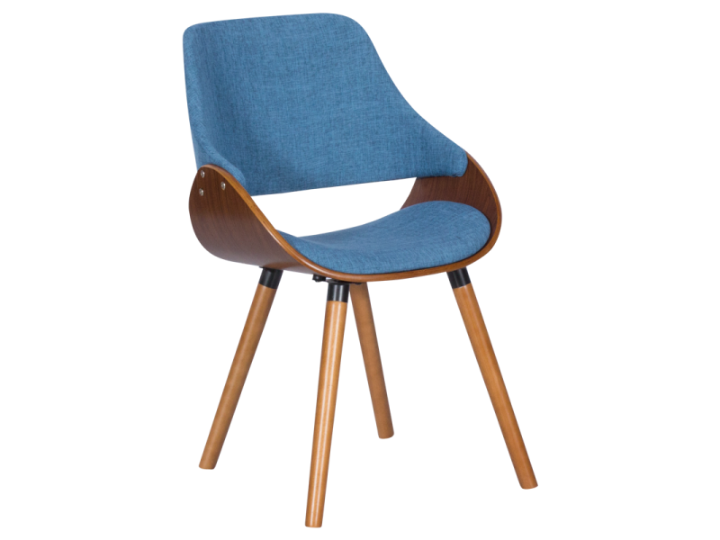 Трапезен стол Carmen 9973 - орех / син - Трапезни столове