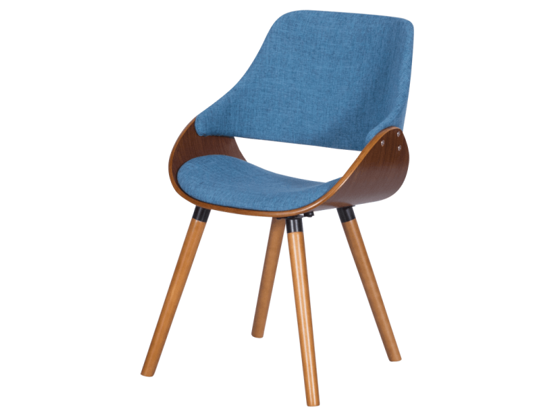 Трапезен стол Carmen 9973 - орех / син - Трапезни столове