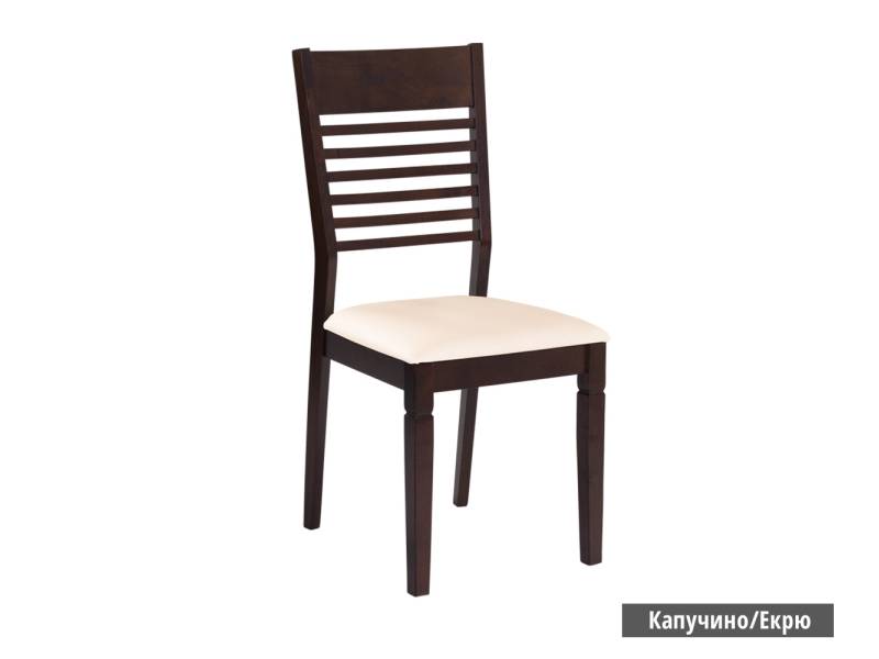 Трапезен стол PAOLA - какао / слонова кост -