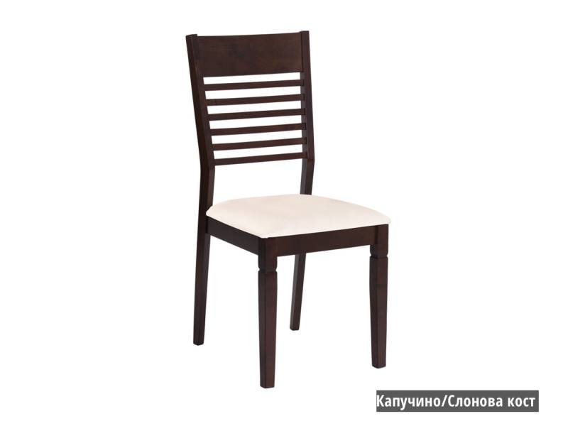 Трапезен стол PAOLA - какао / слонова кост -