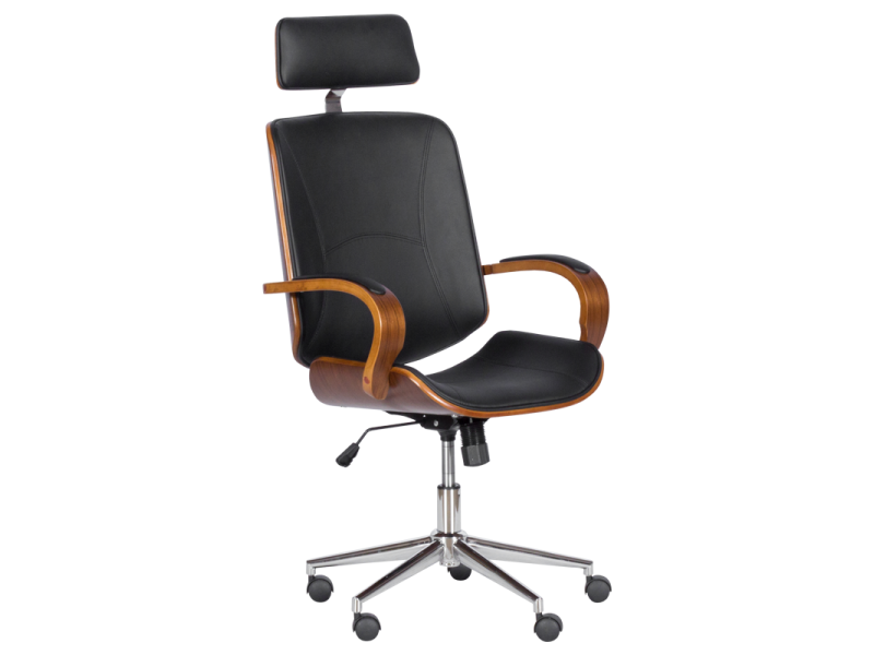 Офис стол 6401 - орех/черен - Офис столове