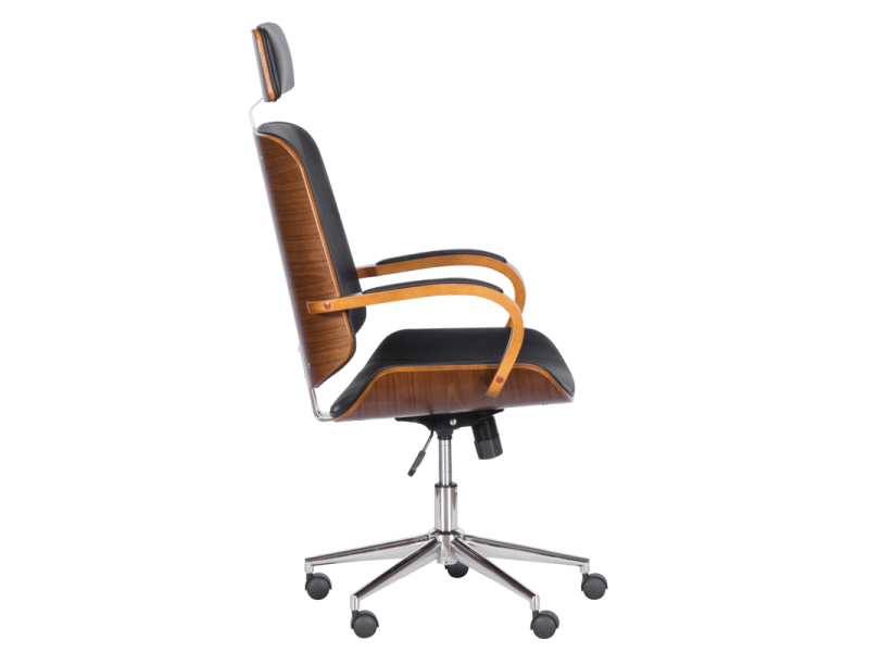 Офис стол 6401 - орех/черен - Офис столове