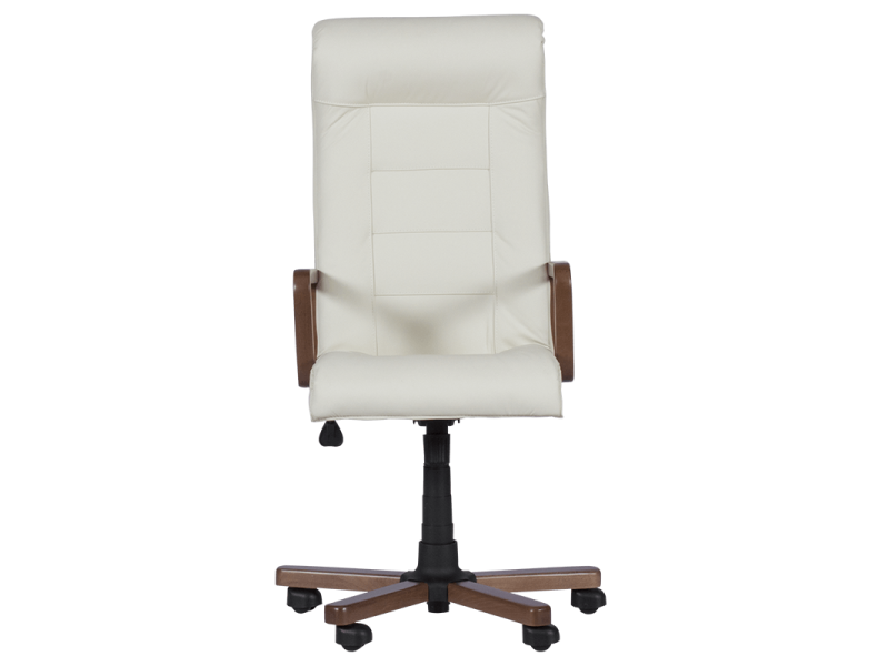 Президентски офис стол Royal wood - бял LUX - Офис столове