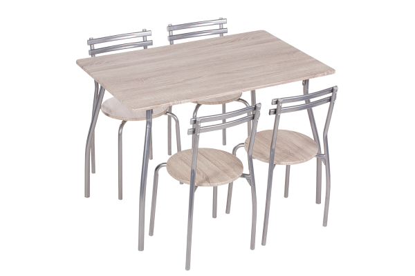 Комплект маса с 4 стола Carmen 20014 - дъб сонома 2