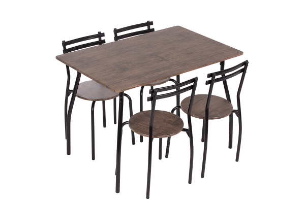 Комплект маса с 4 стола Carmen 20014 - орех