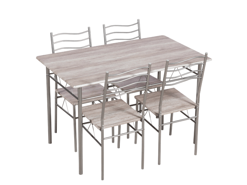 Комплект маса с 4 стола Carmen 20015 - дъб сонома 3 -