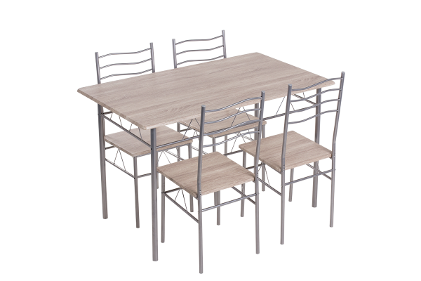 Комплект маса с 4 стола Carmen 20015 - дъб сонома 2