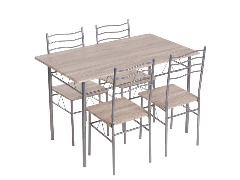 Комплект маса с 4 стола Carmen 20015 - дъб сонома 2 -