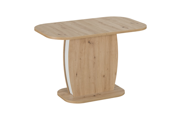 Разтегателна трапезна маса Barrel - дъб артисан/бял