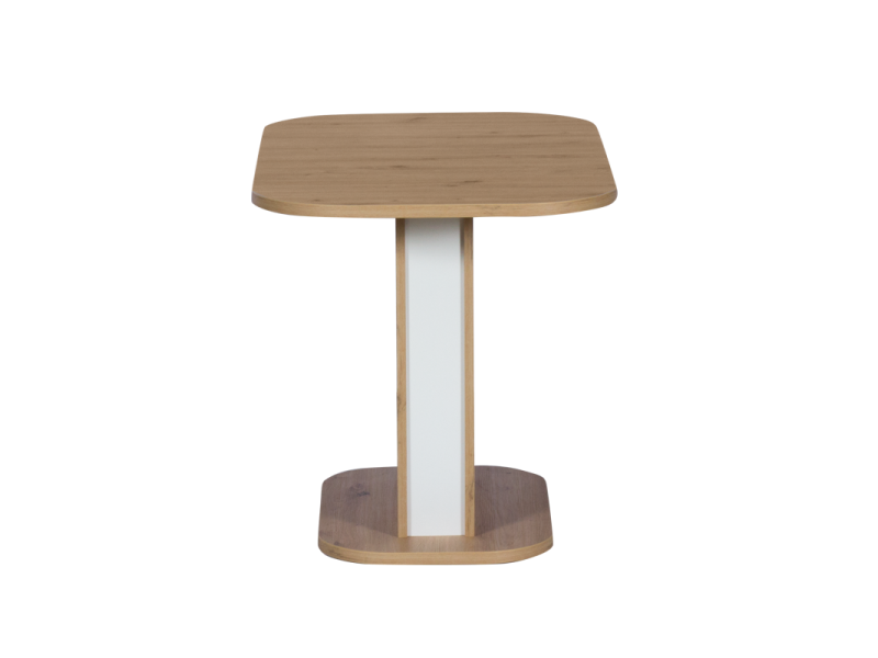 Разтегателна трапезна маса Barrel - дъб артисан/бял - Трапезни маси