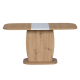 Разтегателна трапезна маса Barrel - дъб артисан/бял - Трапезни маси