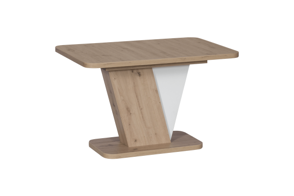 Разтегателна трапезна маса Crocus - дъб артисан/бял