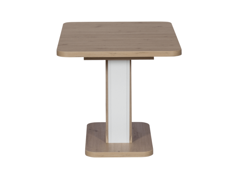 Разтегателна трапезна маса Crocus - дъб артисан/бял - Трапезни маси