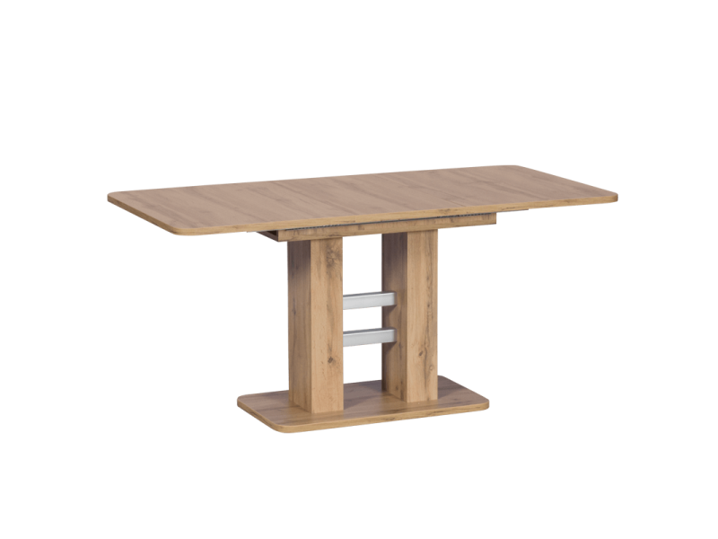 Разтегателна трапезна маса Elephant - Дъб вотан/Алуминий - Трапезни маси