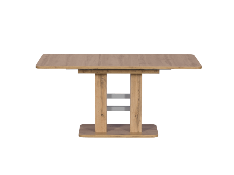 Разтегателна трапезна маса Elephant - Дъб вотан/Алуминий - Трапезни маси