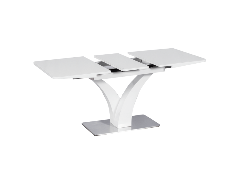 Разтегателна трапезна маса Lublin - Бяла - Трапезни маси