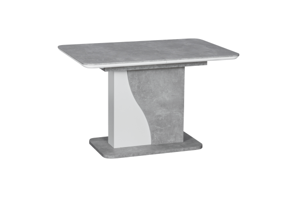 Разтегателна трапезна маса Sirius - Бял/Бетон