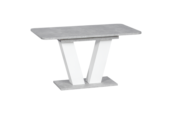 Разтегателна трапезна маса Vegas - Бял/Бетон