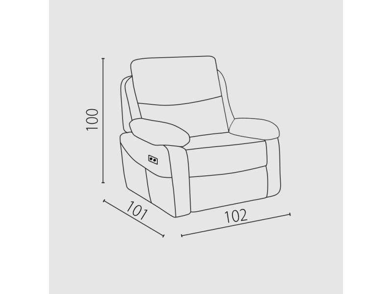 Фотьойл с електрически релакс механизъм Luce Lux - Фотьойли