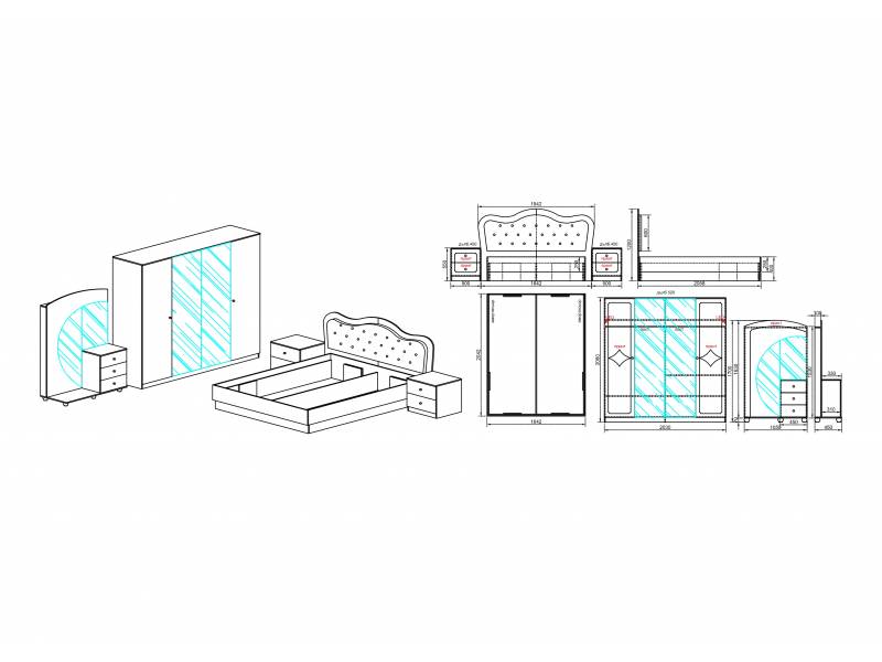 Спален комплект Елмас - Спални комплекти