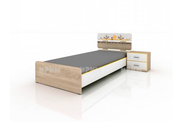 Единично детско легло с нощно шкафче за матрак 90/200см Сити 2013