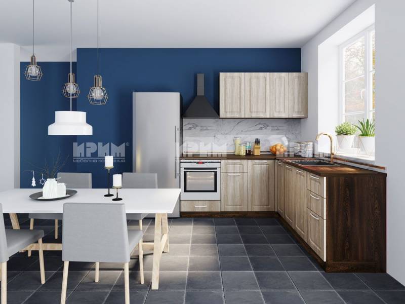 Ъглова кухня от МДФ Сити 765 - Стандартни кухни