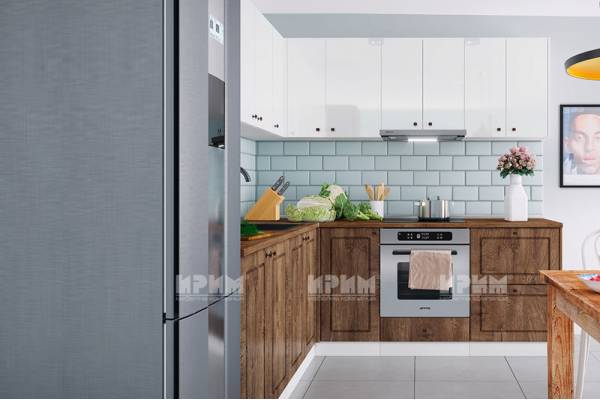 Ъглова кухня от МДФ Сити 858