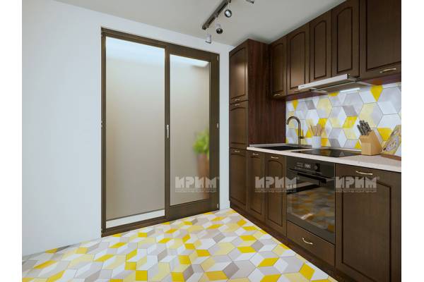 Кухня от МДФ Сити 859 в цвят венге