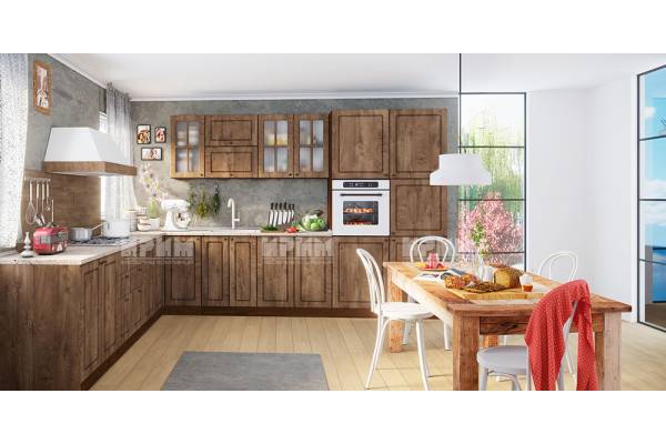 Ъглова кухня от МДФ Сити 860