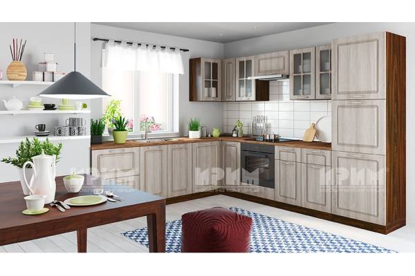 Ъглова кухня от МДФ Сити 862