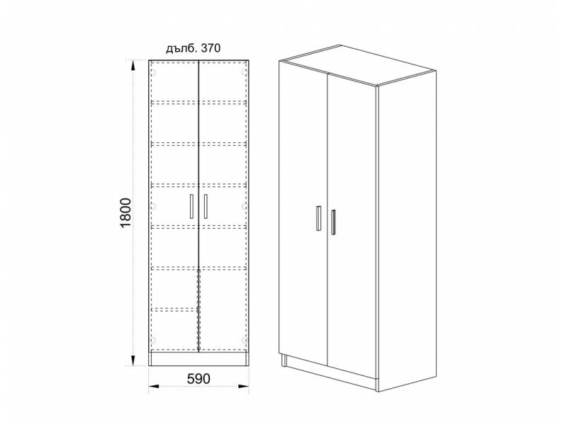 Шкаф за обувки Сити 4036 - Шкафове за обувки