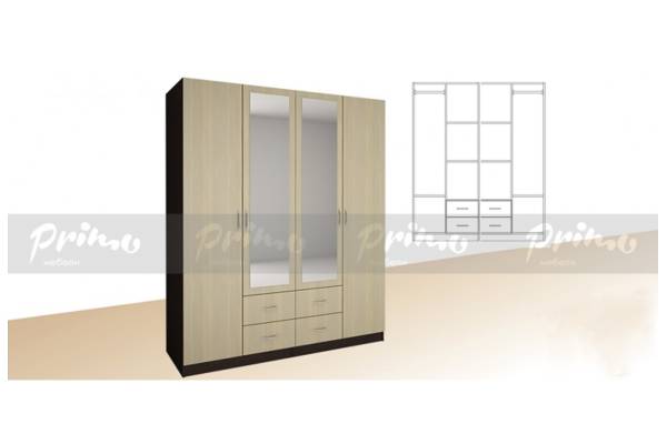 Четирикрилен гардероб Примо 104