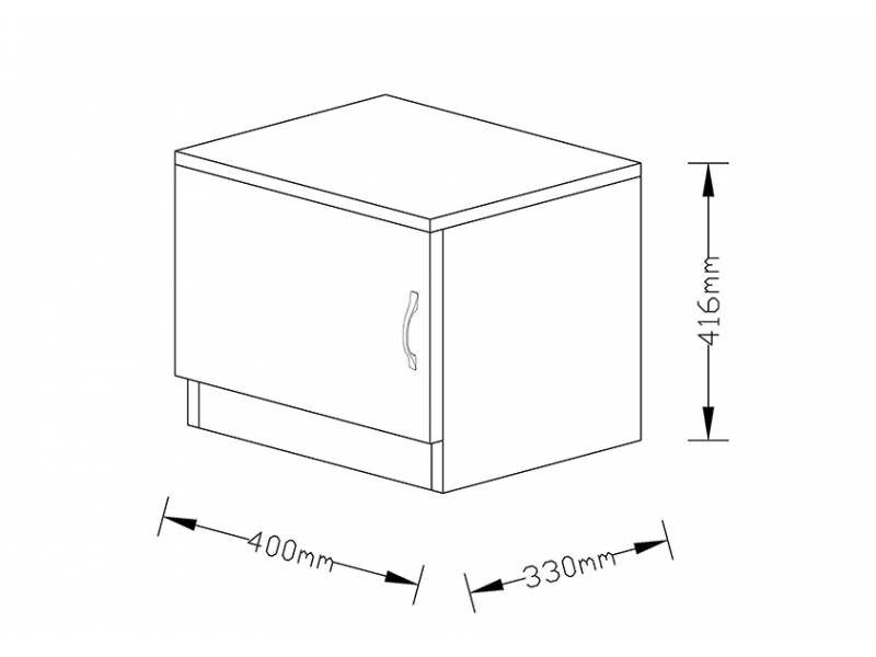 Нощно шкафче Примо 21 - Модулна система за спалня Примо
