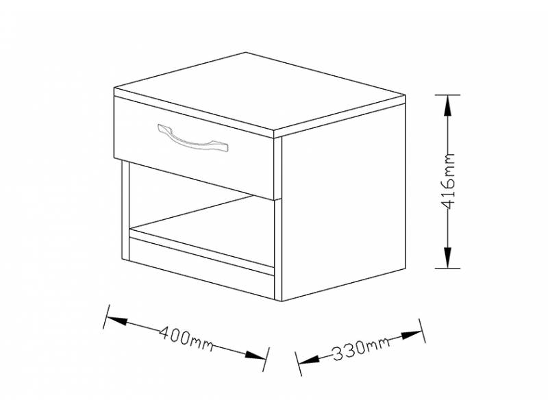 Нощно шкафче Примо 22 - Модулна система за спалня Примо