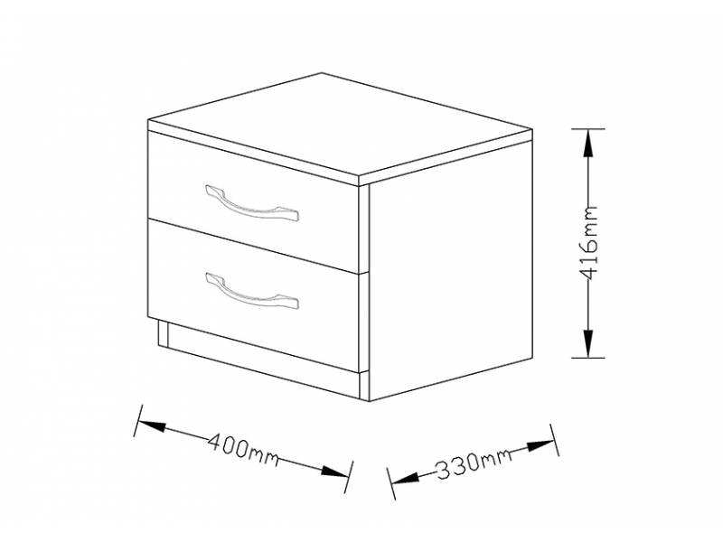 Нощно шкафче Примо 23 - Модулна система за спалня Примо