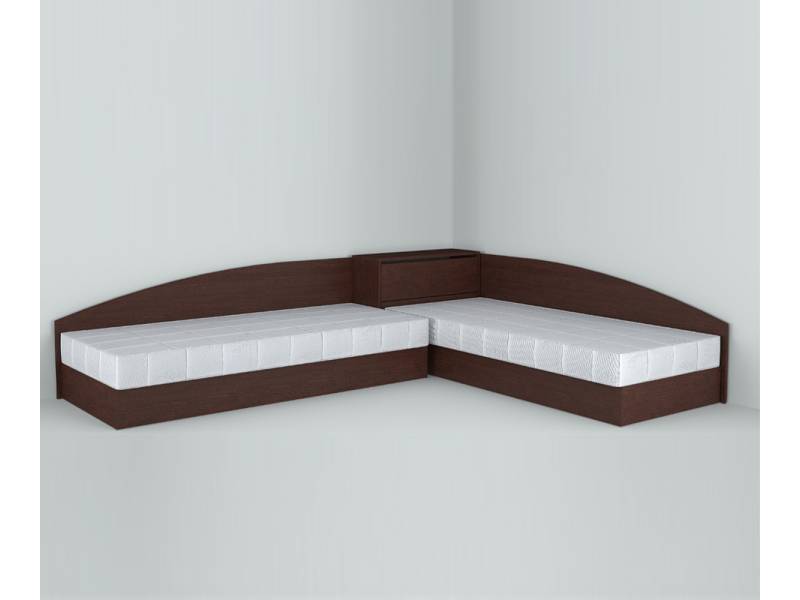 Ъглови легло с ракла Примо 28 за матрак 82/190см - Единични легла