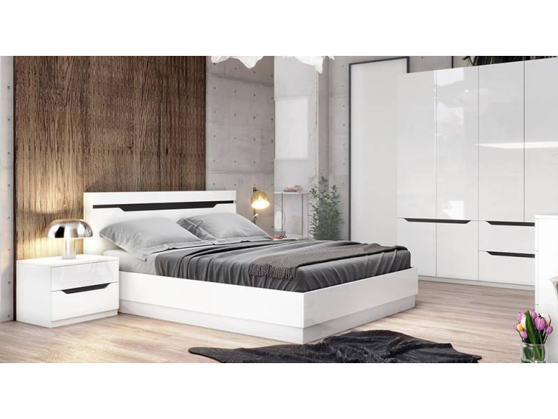 Спален комплект Аляска - Конфигурация № 1 - Модулна система за спалня Аляска