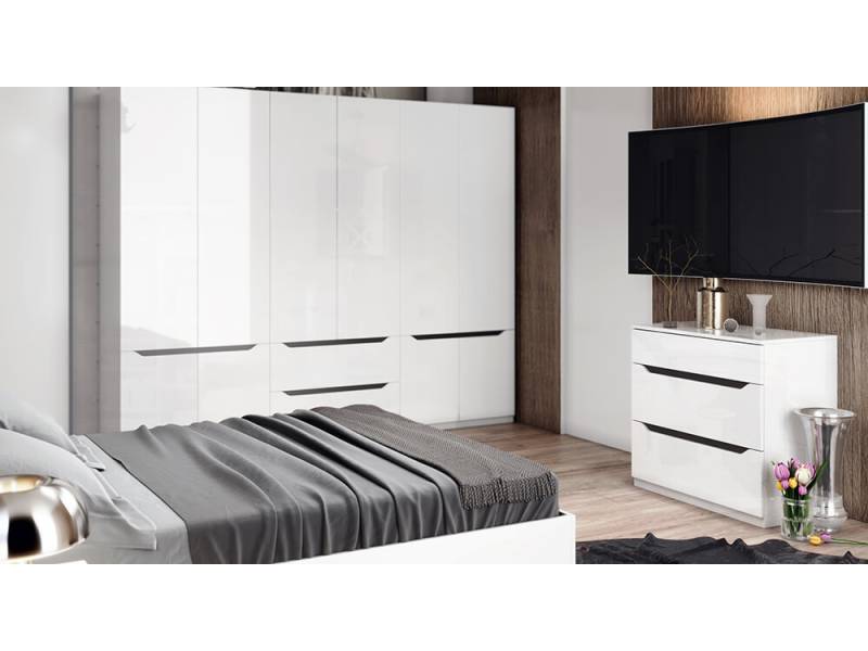 Спален комплект Аляска - Конфигурация № 1 - Модулна система за спалня Аляска