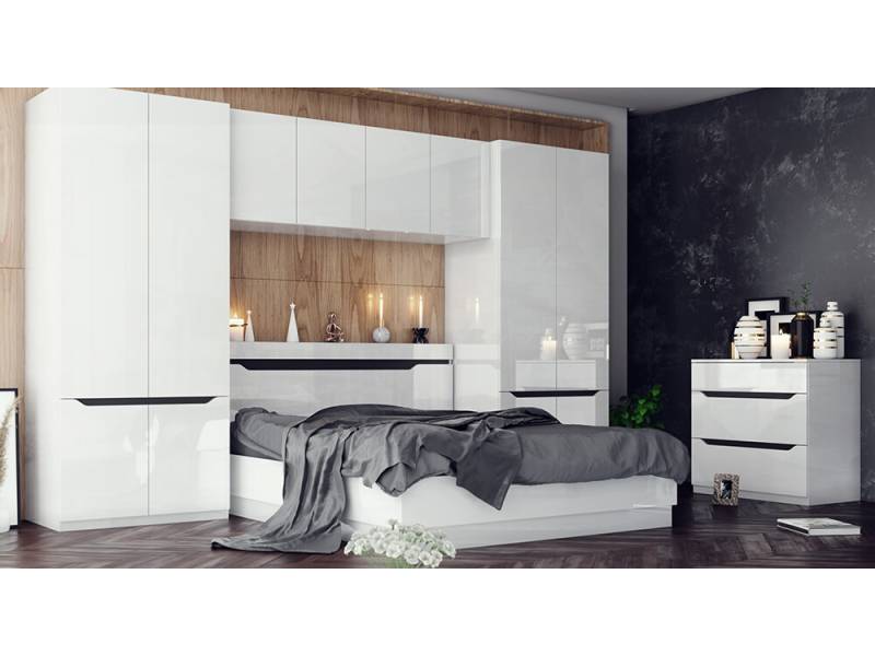 Спален комплект Аляска - Конфигурация № 3 - Модулна система за спалня Аляска