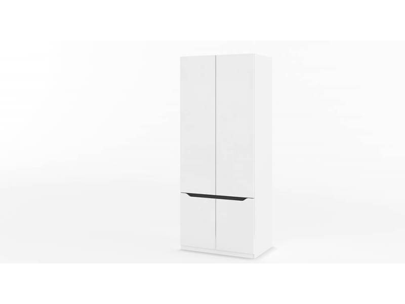 Двукрилен гардероб с рафт и лост Аляска Модул 1 - Двукрилни гардероби