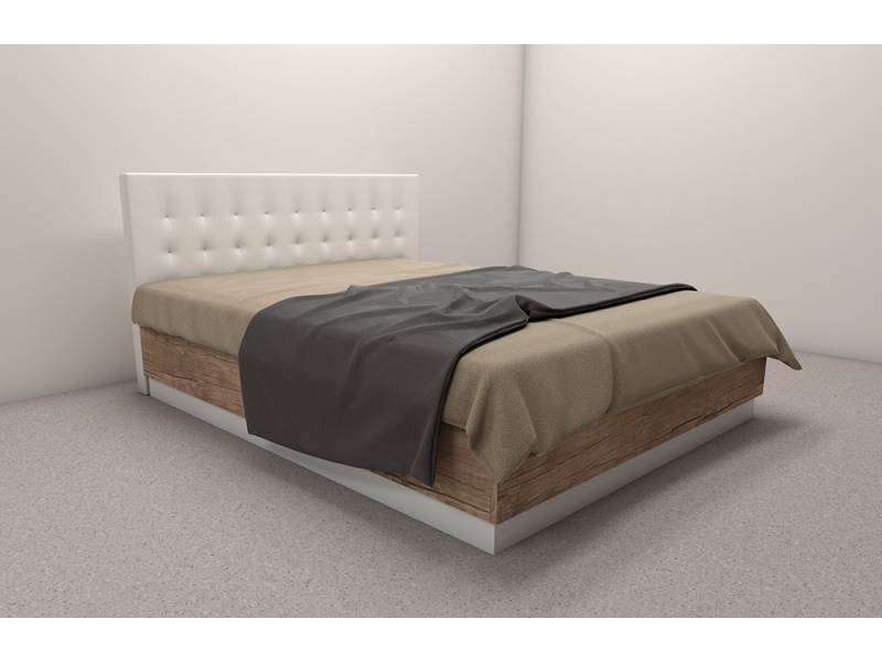 Легло Калифорния МК10 с тапицирана табла и повдигащ механизъм за матрак 160/200см - Двойни легла