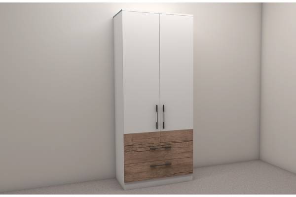 Двукрилен гардероб Калифорния МК3 с чекмеджета