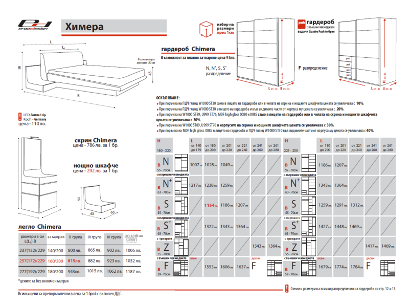 Спален комплект Химера - Спални комплекти