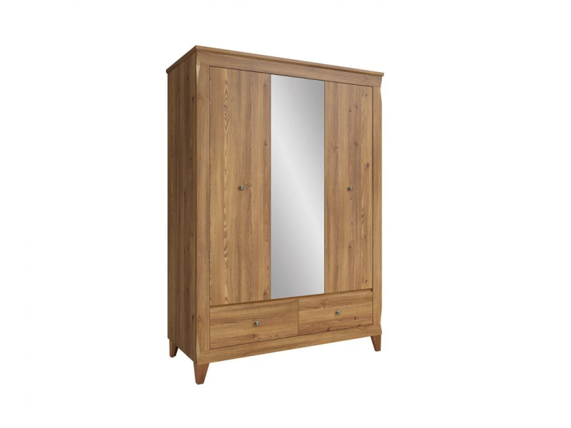 Трикрилен гардероб с огледало Bergen SZF2D1M2S - Двукрилни гардероби