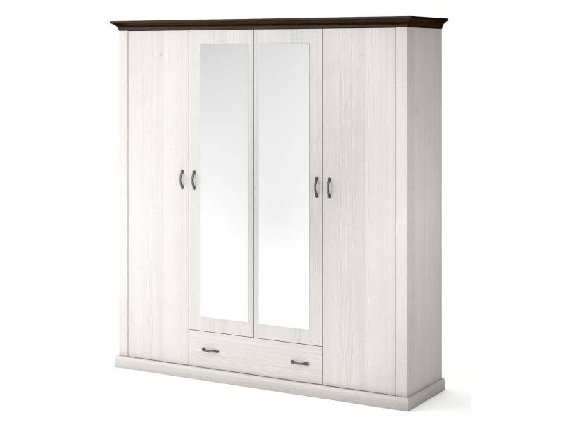 Четирикрилен гардероб Lavenda 4D1S с огледала - Четирикрилни гардероби