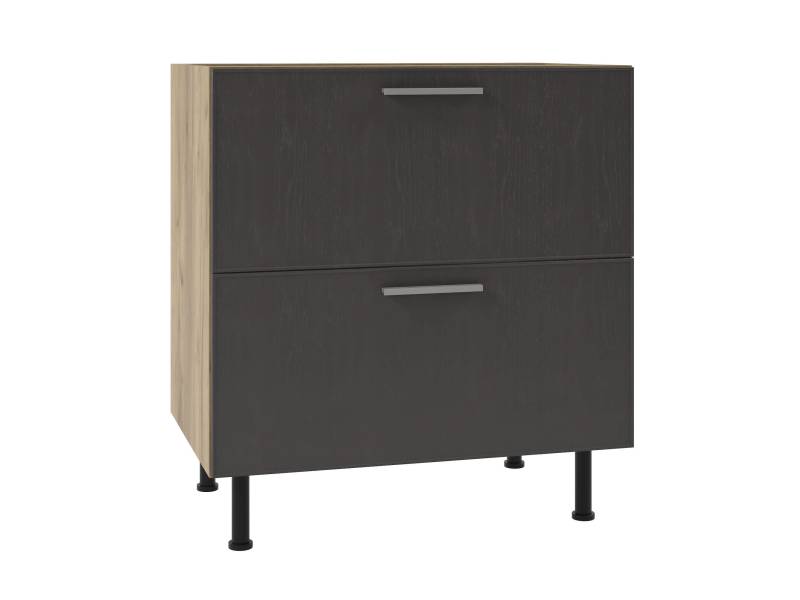 Долен кухненски шкаф Sky Loft T2 H 80/87 Blumotion с 2 чекмеджета - Модулна кухня Sky Loft